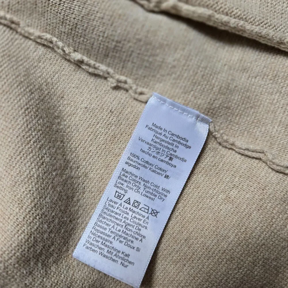 J.Crew School Boy Cotton Knit Blazer M Beige Academia Preppy Coastal Business - Picture 7 of 9